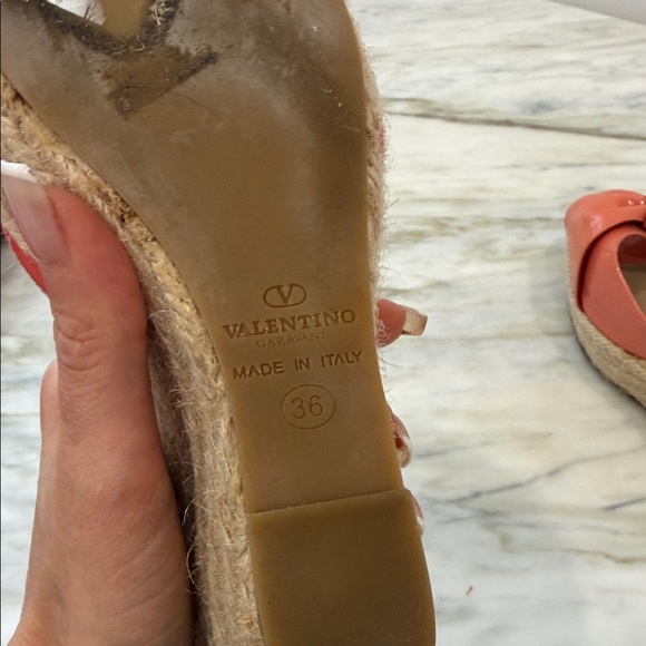 Valentino Women's Coral Wedge Sandals Size 36 - Picture 8 of 8